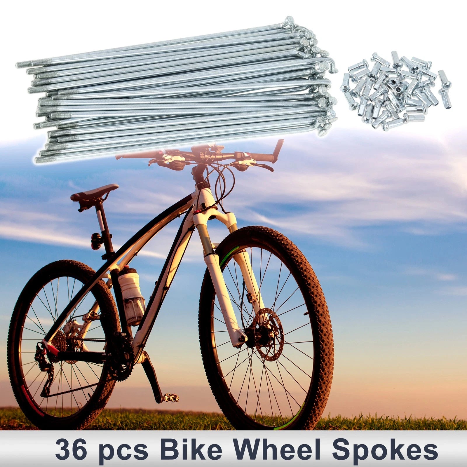 Bicycle Spokes Nipple Set 131mm Carbon Steel for 12G (2005–2015)