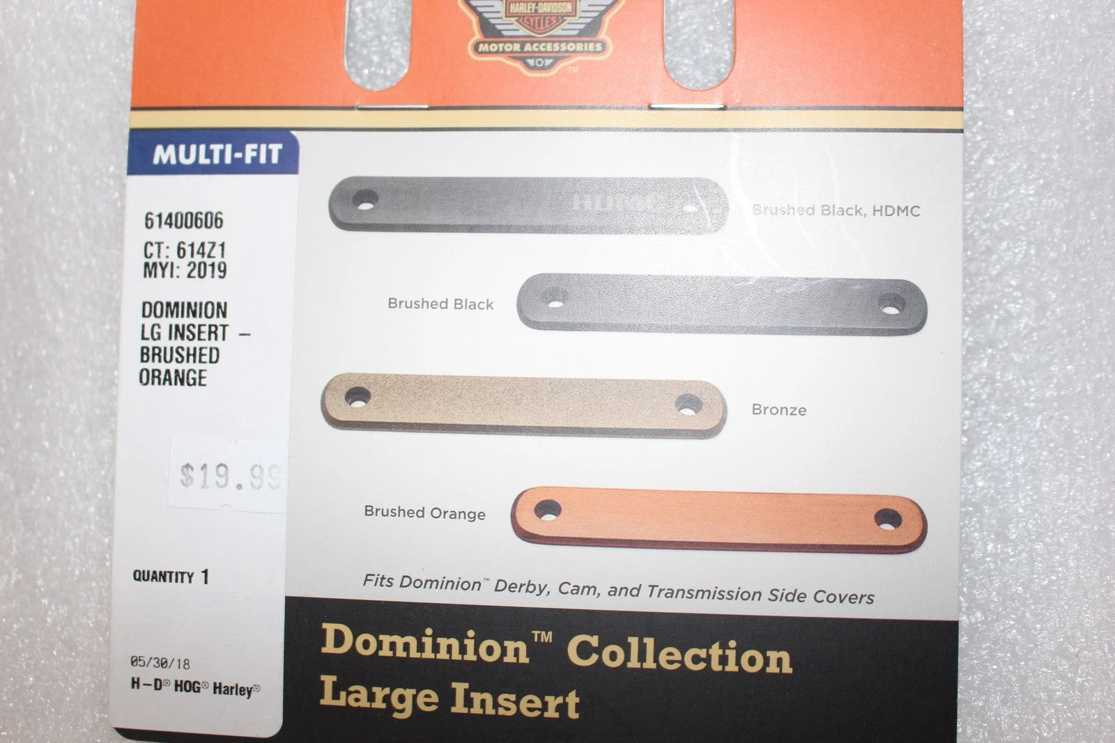 OEM Large Insert for Harley-Davidson Dominion (Brushed Orange)