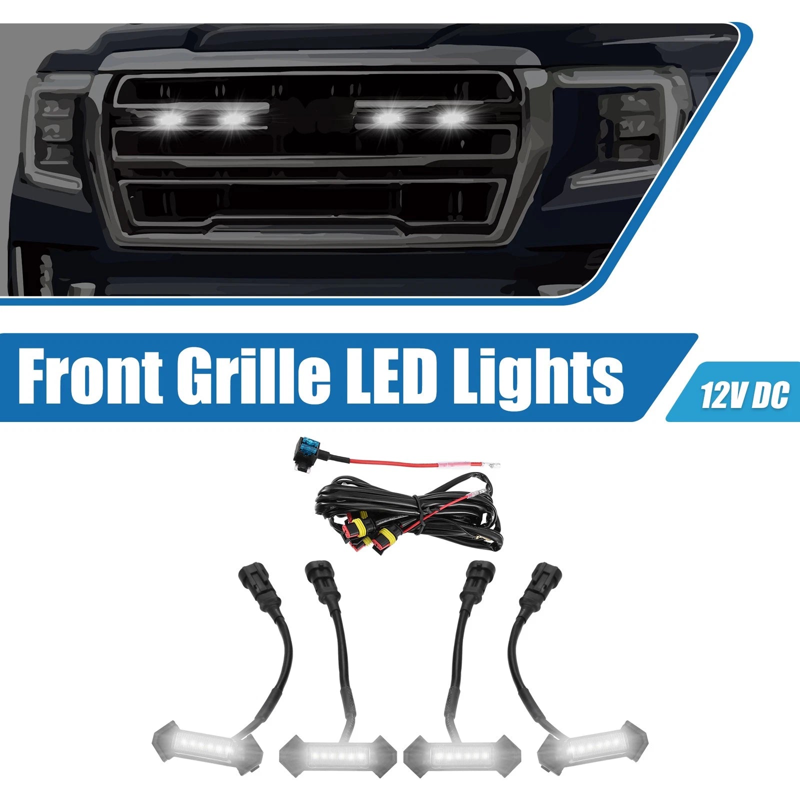 Front Grille Lights Set for Toyota Tacoma TRD PRO (2016–2022)