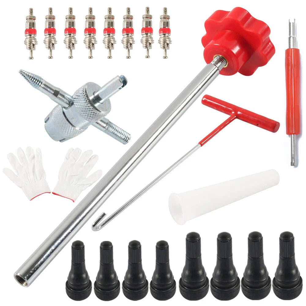 Quick Tire Valve Change Tool for Car Tire Valve Stem Core Replacement Tool Kit