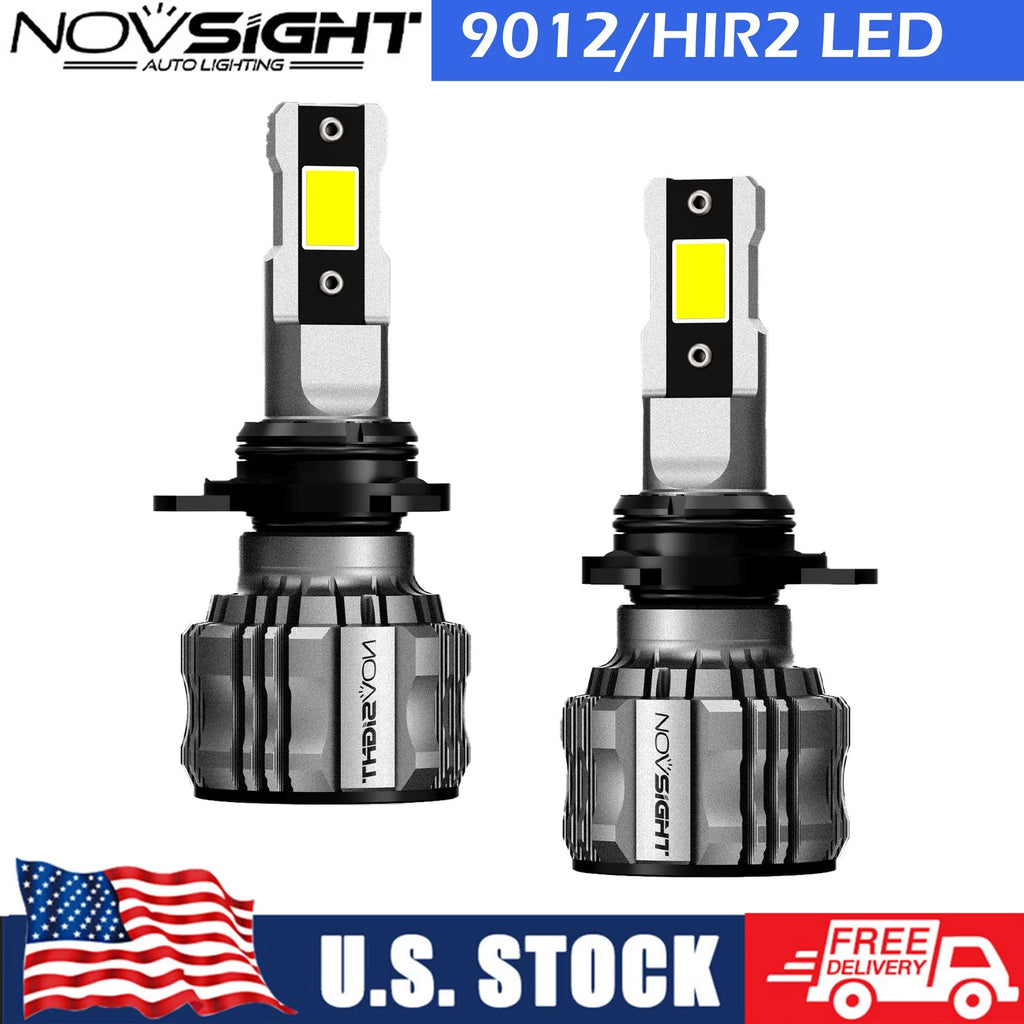 2X 9012 HIR2 LED Headlight Kit Bulb High/Low Beam White 6500K