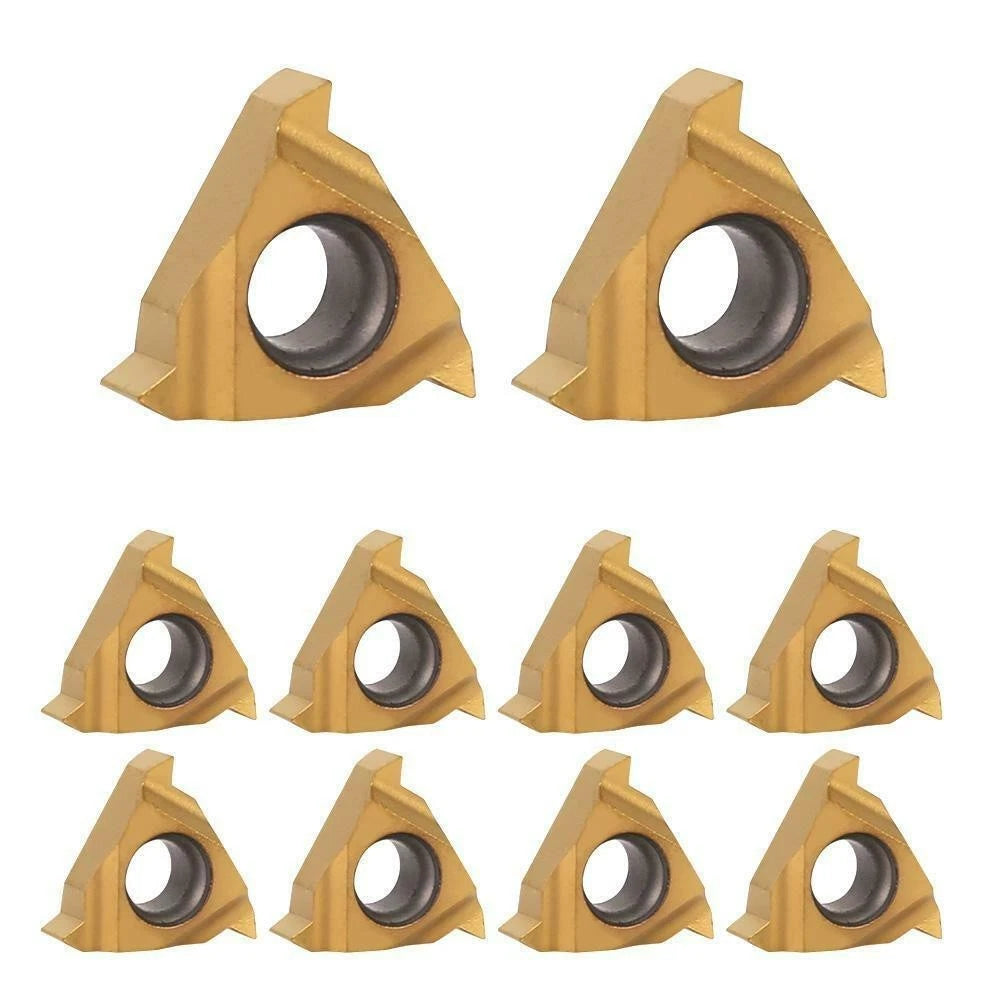 10pcs 11ER A60 1/4" Carbide Blade Insert for CNC Lathe Turning Tool