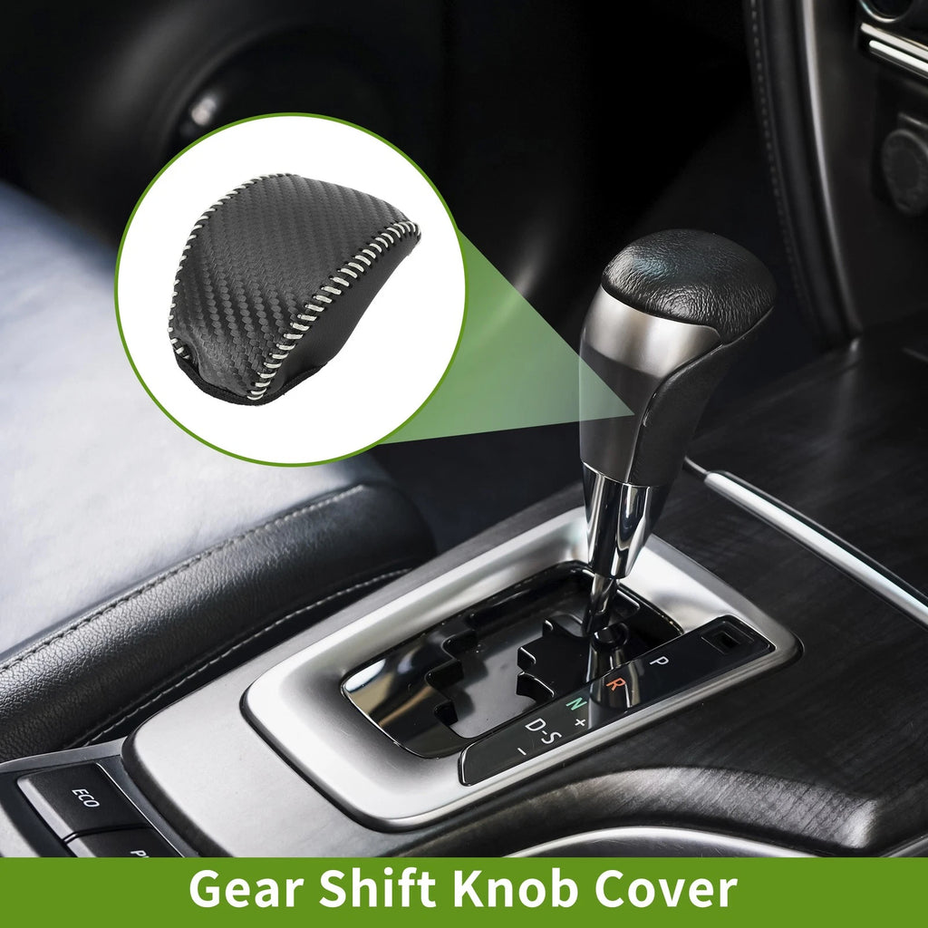 Gear Shift Knob Cover Replacement for Toyota RAV4 2019–2024 Black Carbon