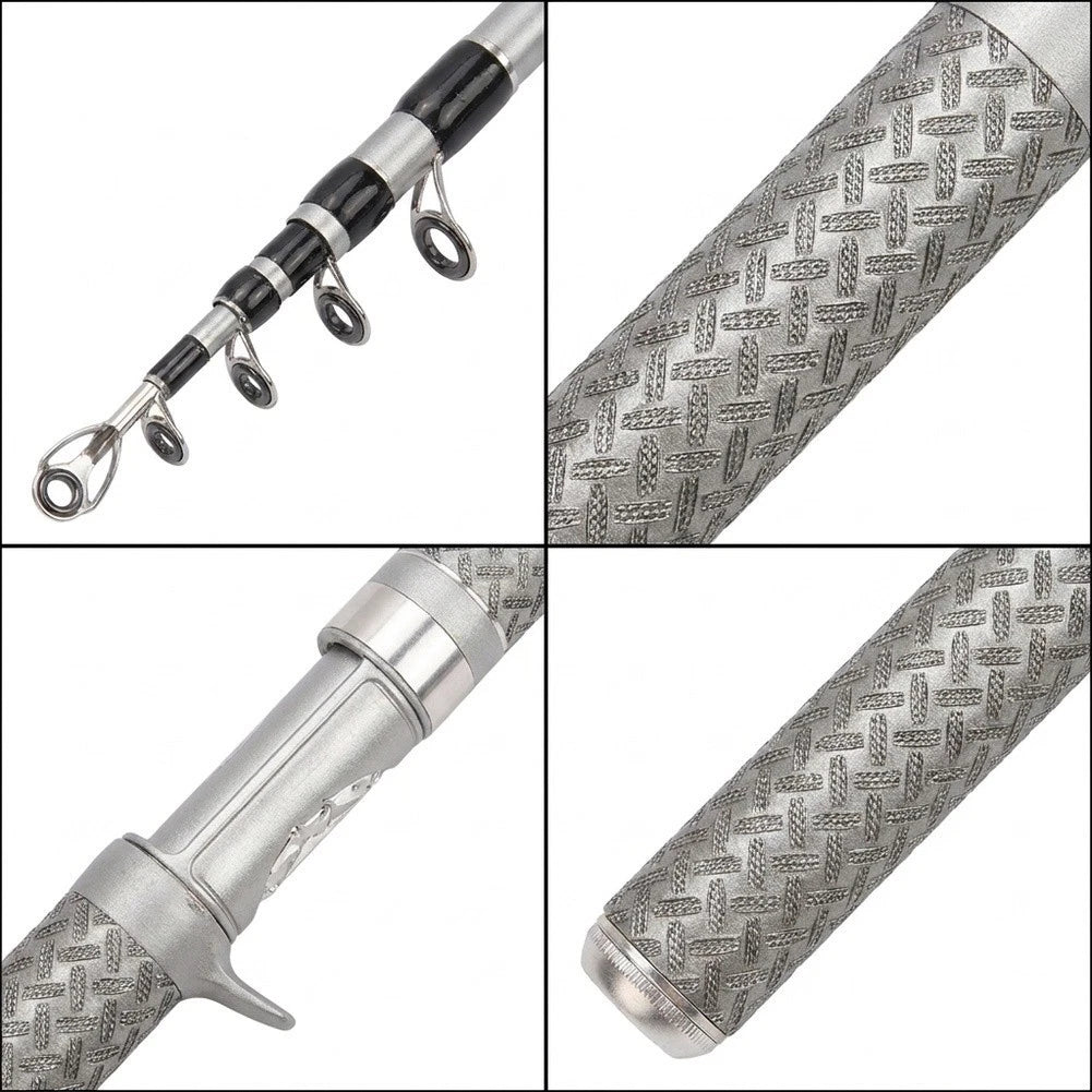 Telescopic Carbon Fiber Trout Rod 1.5m 1.65m for Stream Use