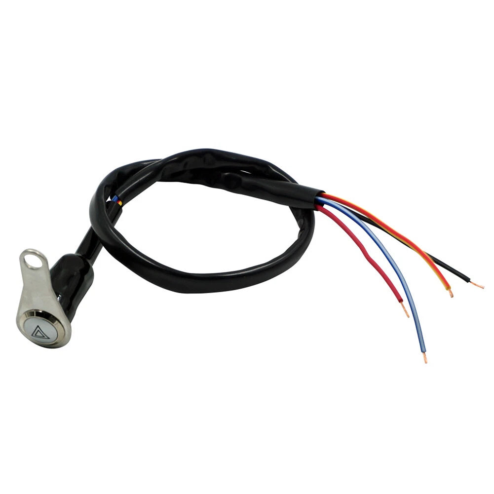 12V Motorcycle Push Button Switch ON OFF for Handlebar with Red LED