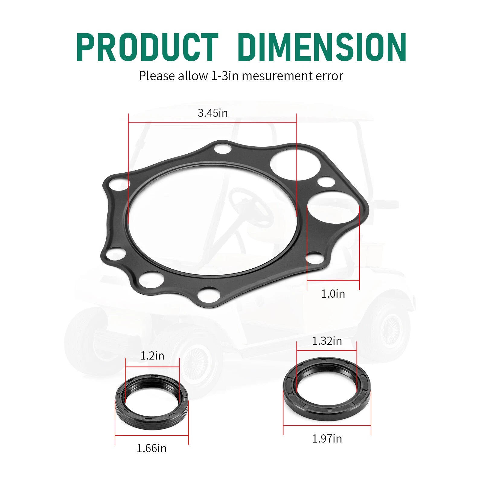 Engine Gaskets Seals Kit for Club Car DS Precedent Gas Golf Cart FE350 (2005–2015)