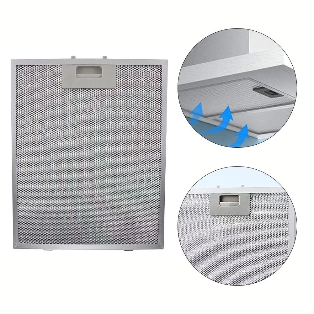 Silver Hood Filter for Efficient Air Circulation 300 x 252 x 9mm