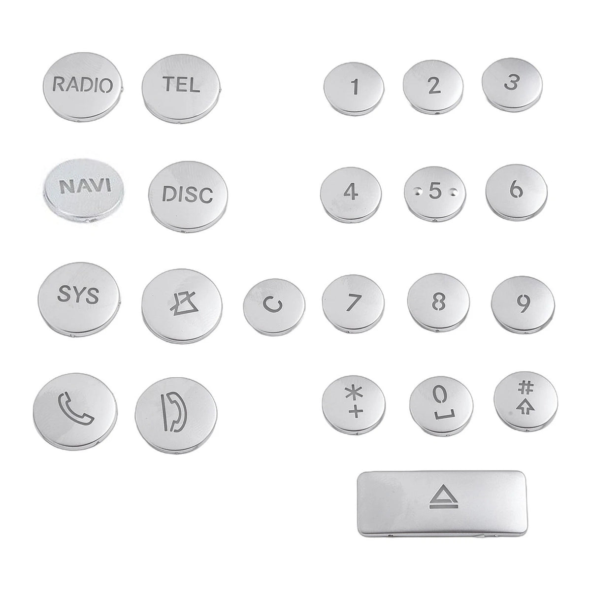 Silver ABS CD Decoration Accessories for Benz C Class W204 & GLK X204