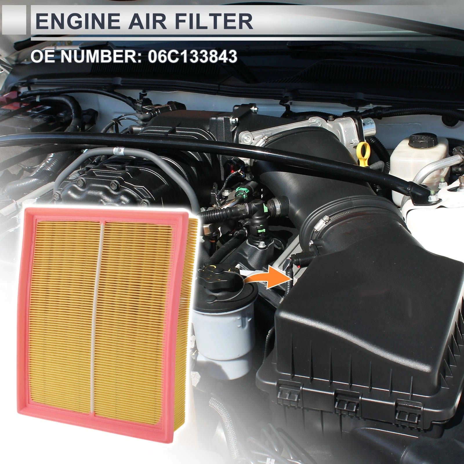 Engine Air Filter Replacement for Audi A4 A6 A8 2002–2009 1.8L 2.0L 3.2L