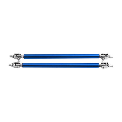 Adjustable Front Bumper Lip Splitter Strut Rod Tie Support Bar Universal Blue
