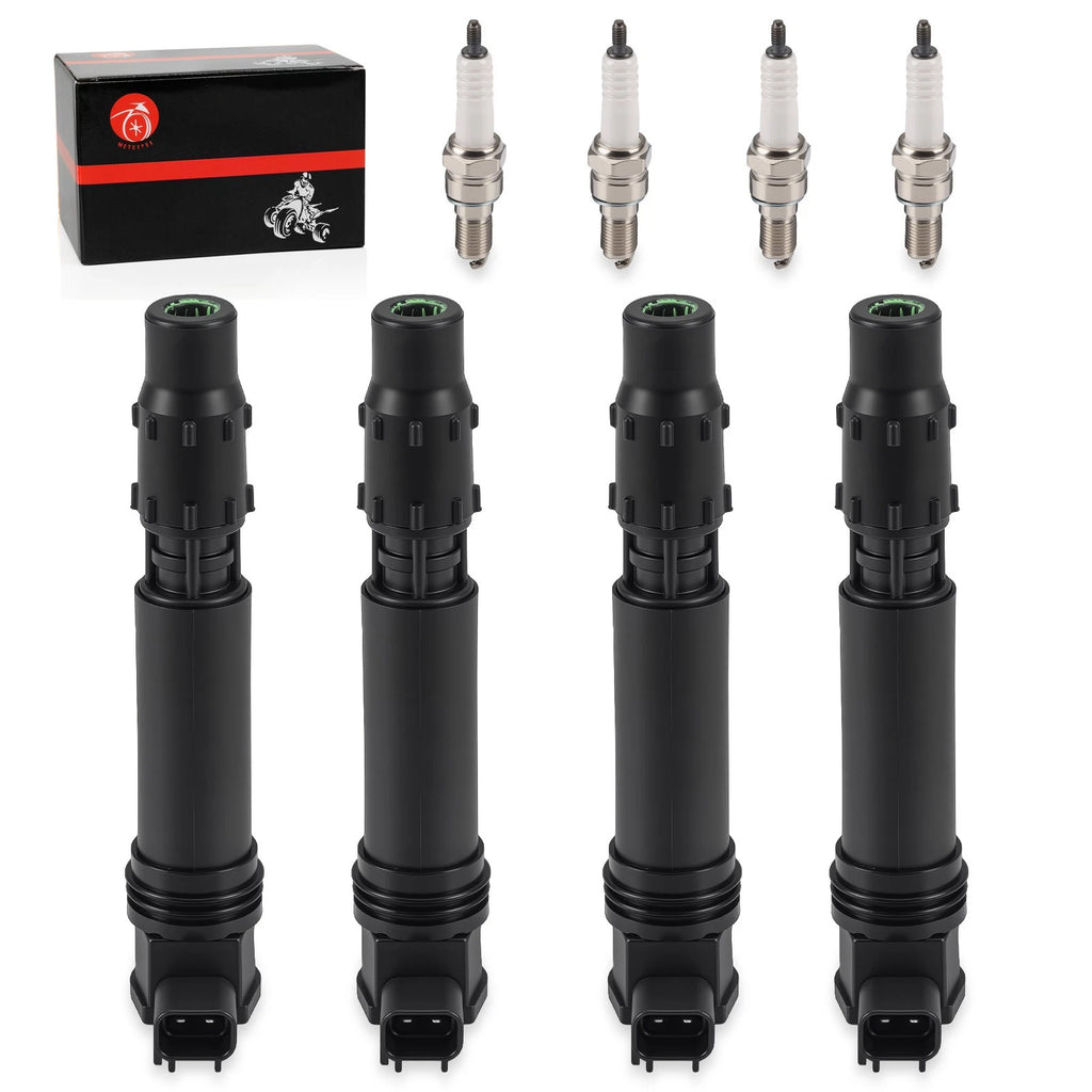 Set of 4 Ignition Coils & Iridium Spark Plugs for Honda CBR1000RR (2004–2007)