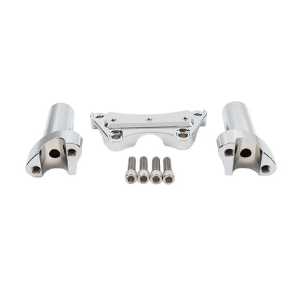 3.5" Chrome Handlebar Riser & Top Clamp for Harley Dyna Tour Road Glide
