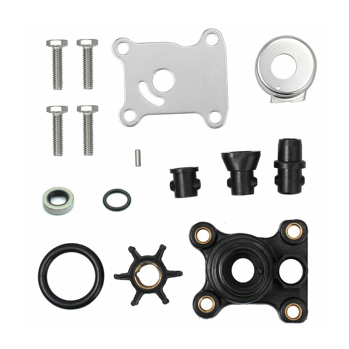 Water Pump Impeller Kit for Johnson Evinrude 9.9-15HP (1974–2007) Replaces 394711