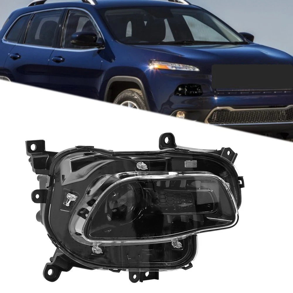 Right HID Xenon Clear Projector Black Headlight for Jeep Cherokee (2014–2018)