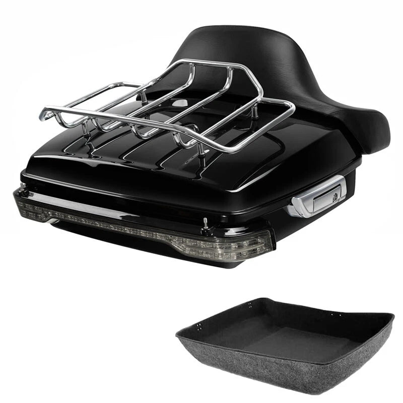 Chopped Trunk Backrest Pad Tail Light for Harley Touring Road Glide (2014–2026)