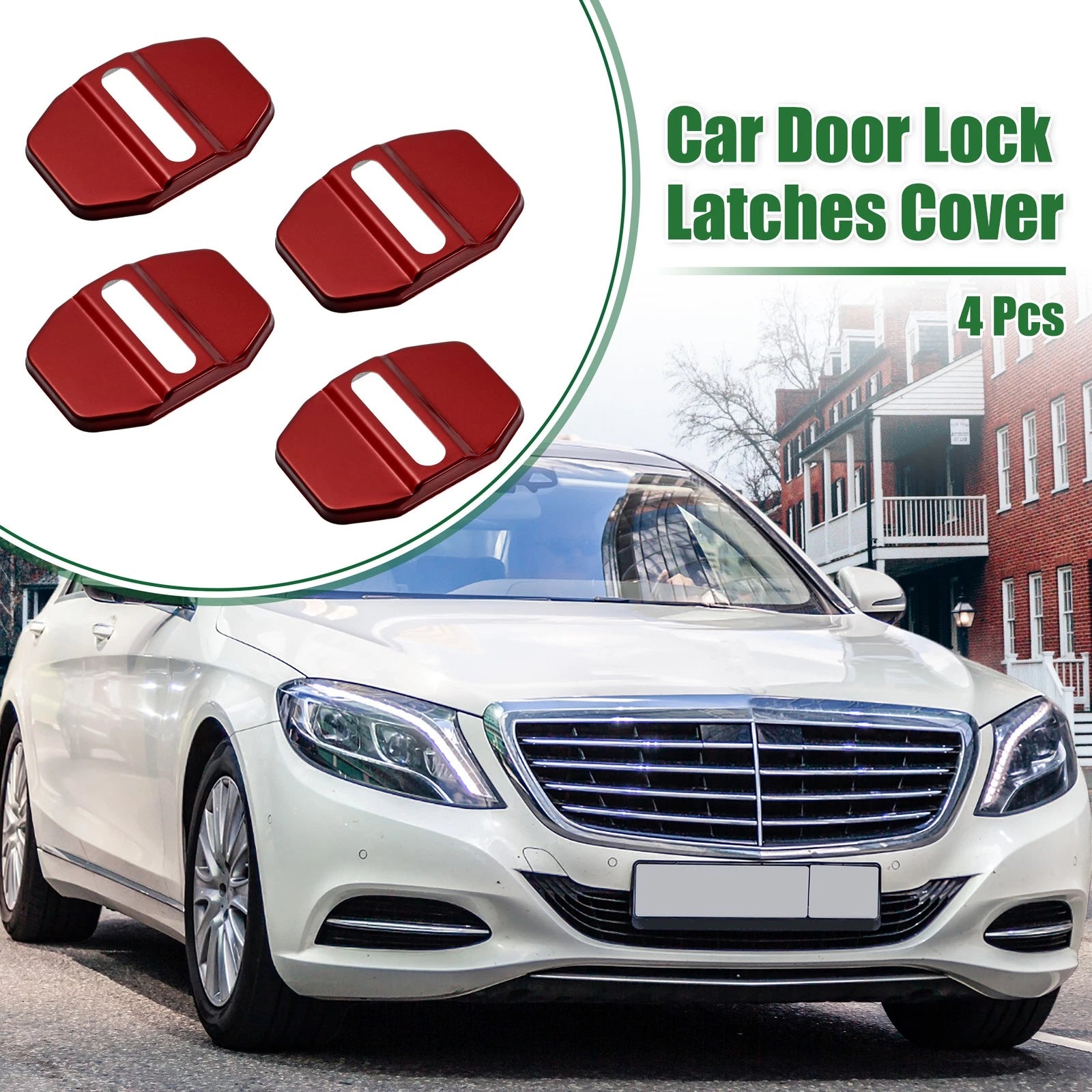 4 Pcs Door Latch Lock Cover Protector for Mercedes AMG GLC (2016–2022)