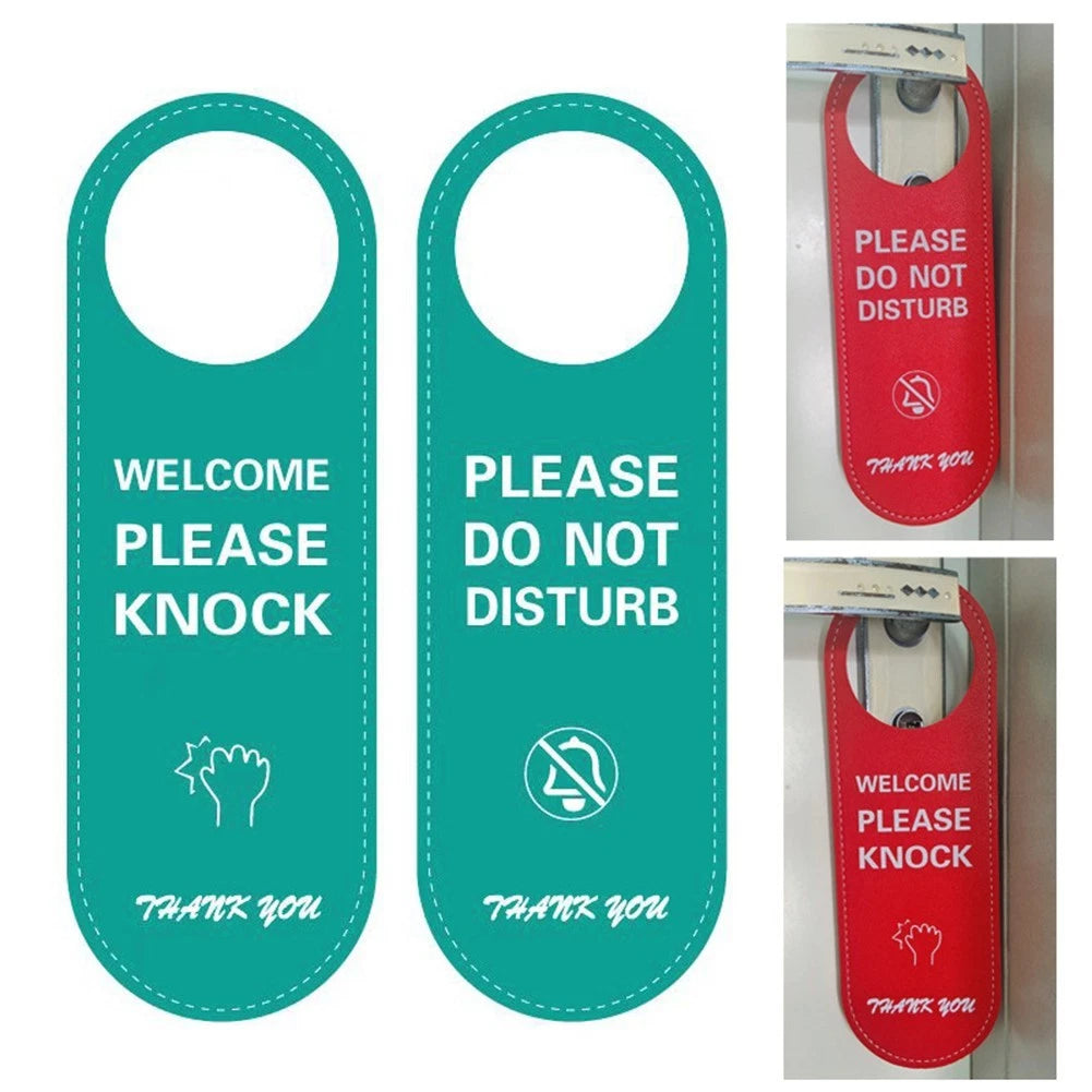 24CM Leather Do Not Disturb Office Sign