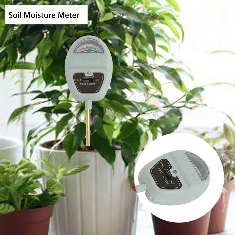 4X Soil Tester with Dual Probe for Moisture, pH & Sunlight Levels