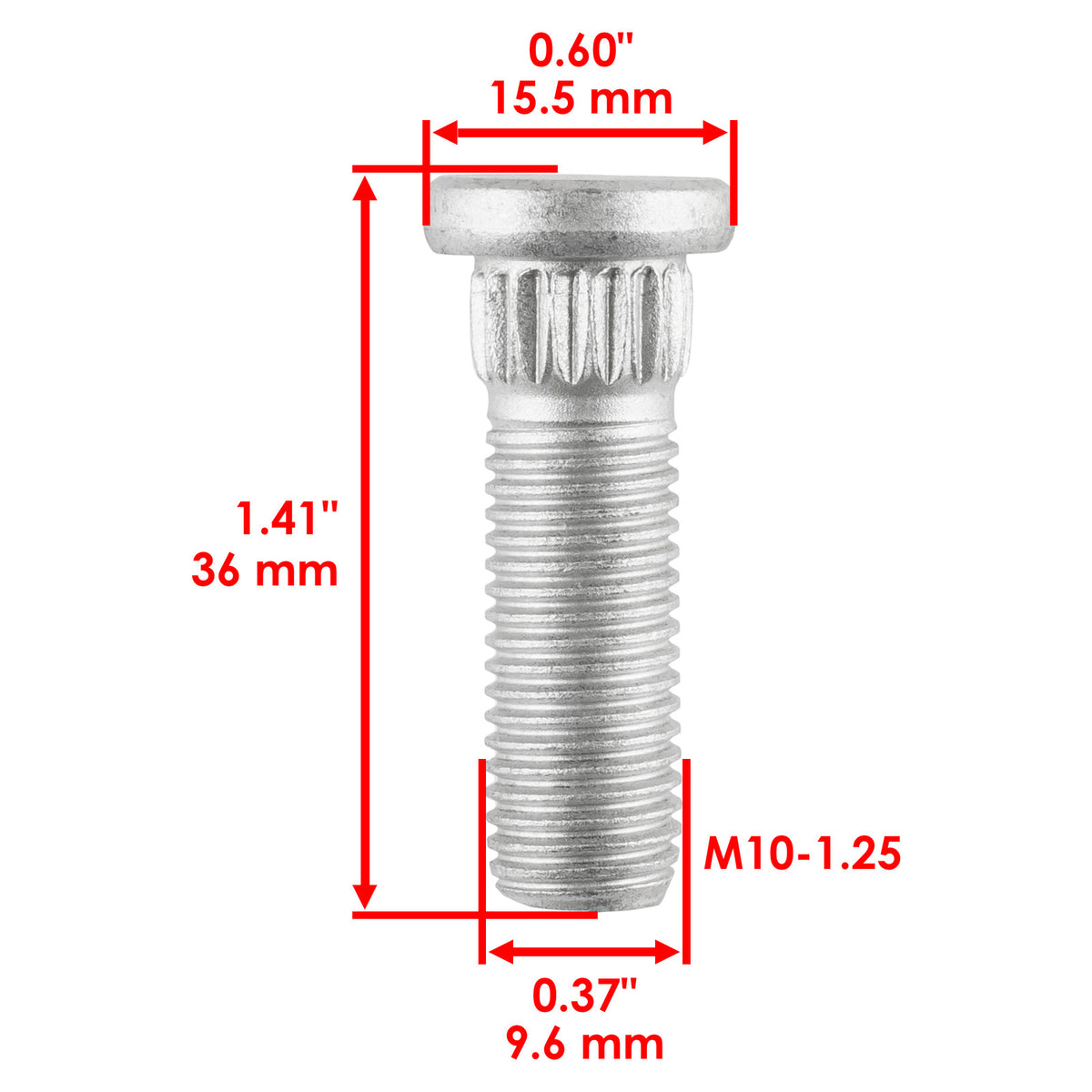 Wheel Studs Front or Rear Replacement for Can AM Traxter 500 (2002–2005)