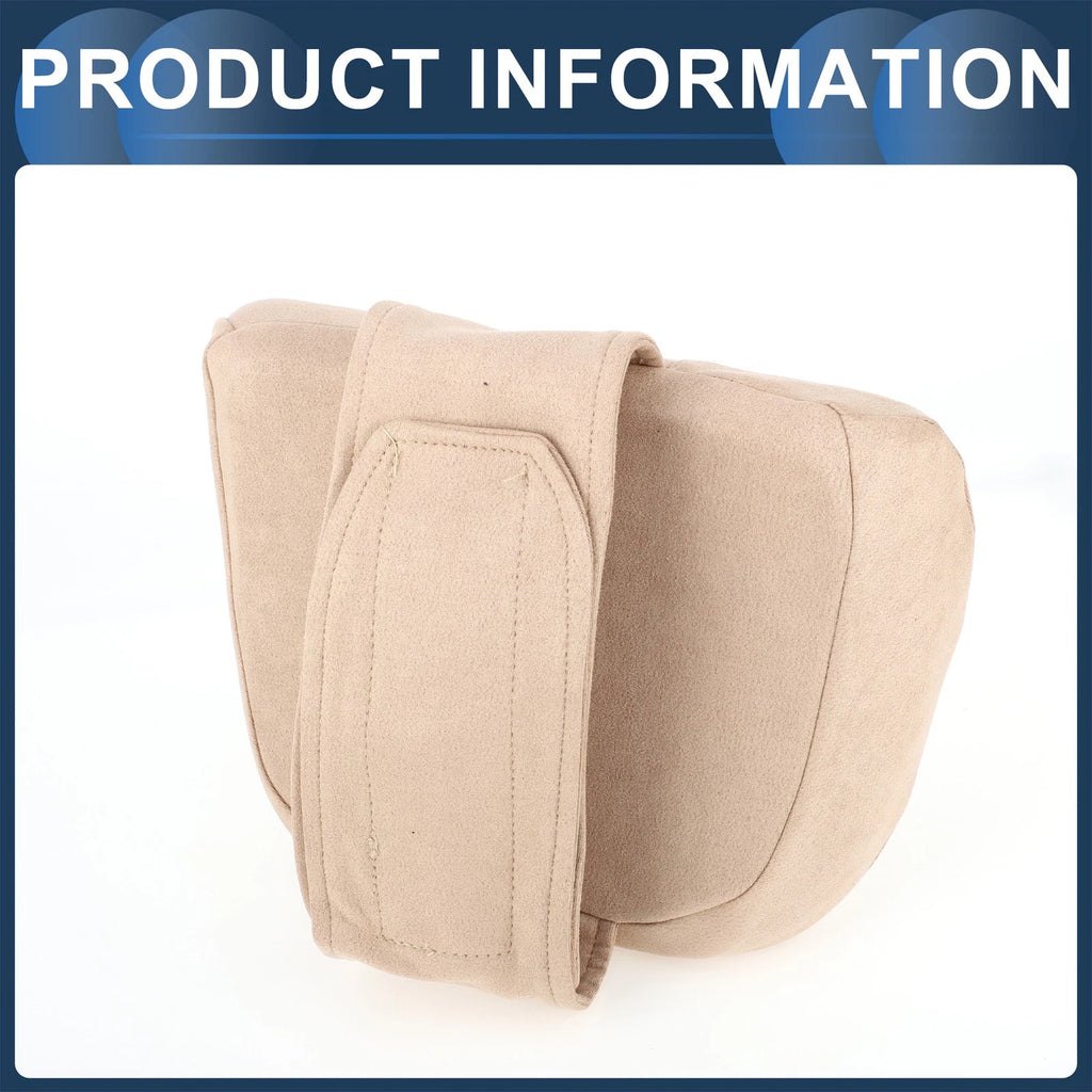 Memory Foam Neck Pillow for Universal Car Seats - Beige (1 Pc)