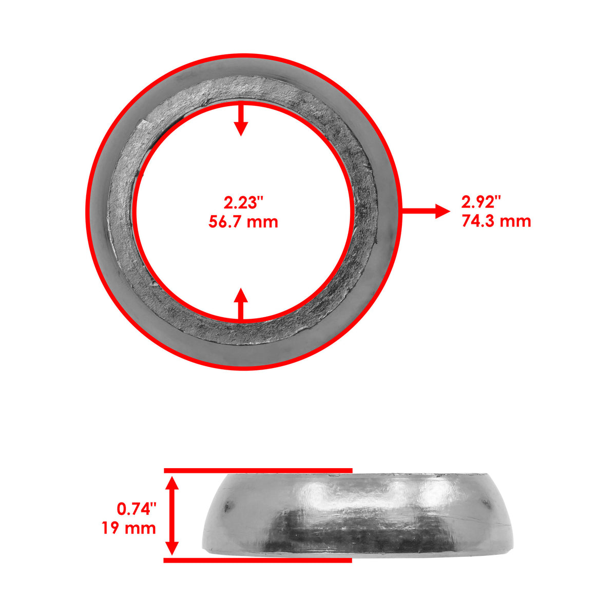 Exhaust Muffler Gasket with Seal for Can-Am Maverick X3 Max 4x4 (2017–2023)