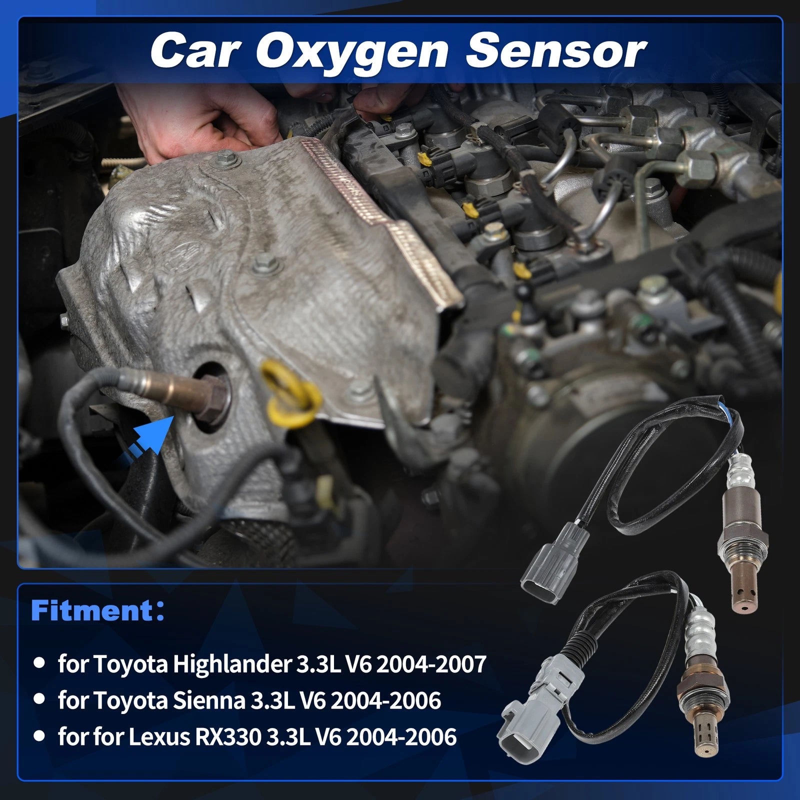 2X Upstream & Downstream Oxygen Sensor for Toyota Sienna (2004–2006)