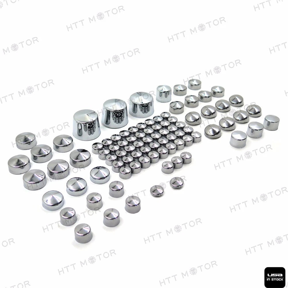 87pc Chrome Bolt Cap Dress for Harley Softail (2000–2006)
