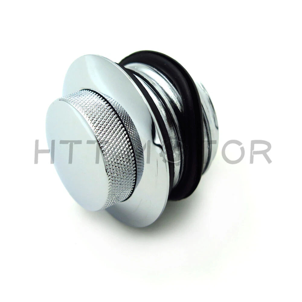 Chrome Pop Up Gas Cap for Harley (1982–2010) - Vented, Regular Thread