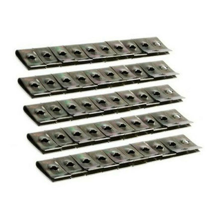 50 Pack Self-Locking U-Type Speed Fastener Clips for Universal Cars