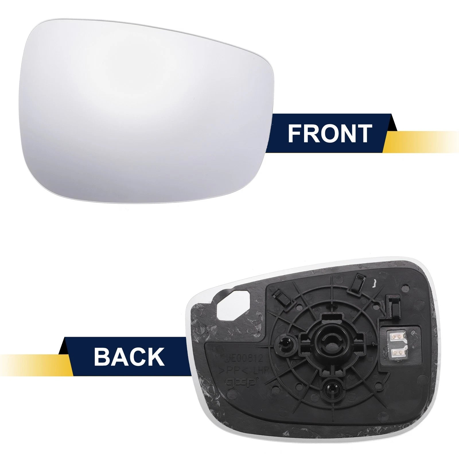 Right Passenger Side Mirror Glass Heated with Backing Plate for Mazda CX-3 (2016–2022)
