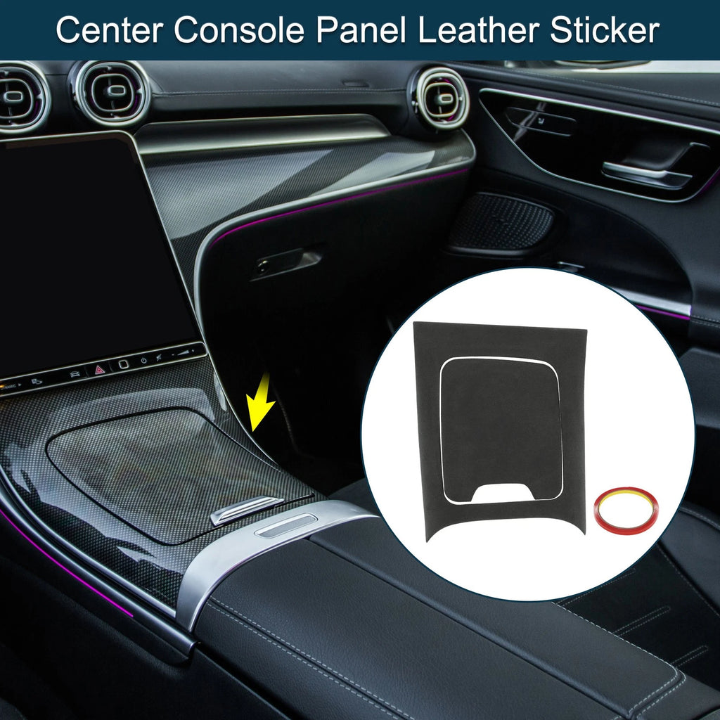 Center Console Panel Sticker Matte Black for Mercedes-Benz C-Class (2022–2024)