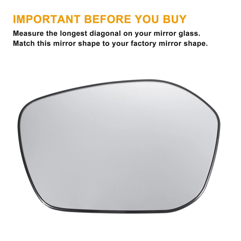 Left Side White Mirror Glass with Back Heated for Honda Civic (2022–2024)