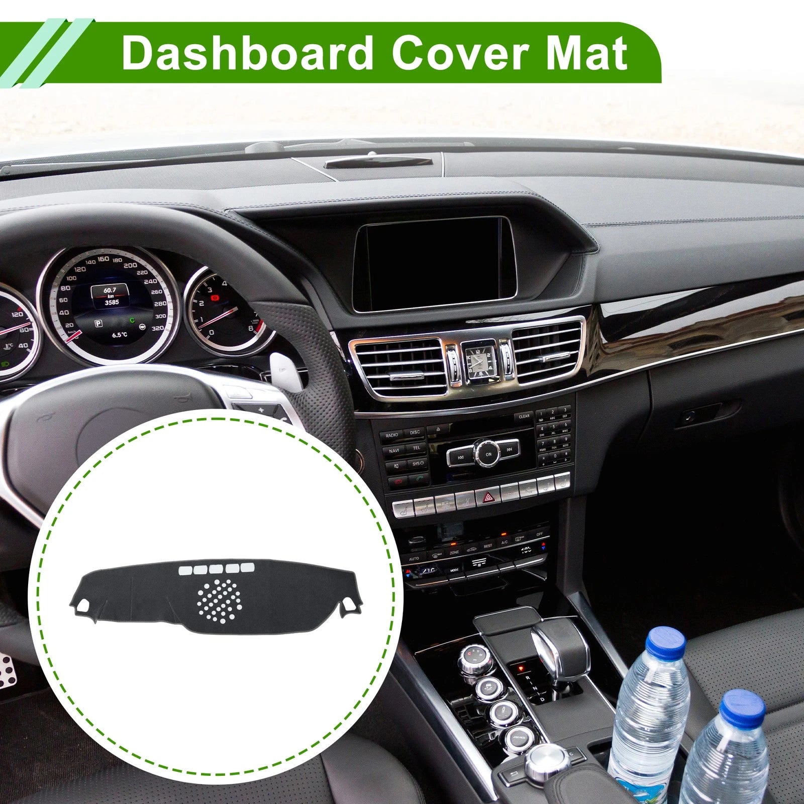 Dashboard Cover for Mercedes-Benz E-Class 2017–2021 Polyester Gray