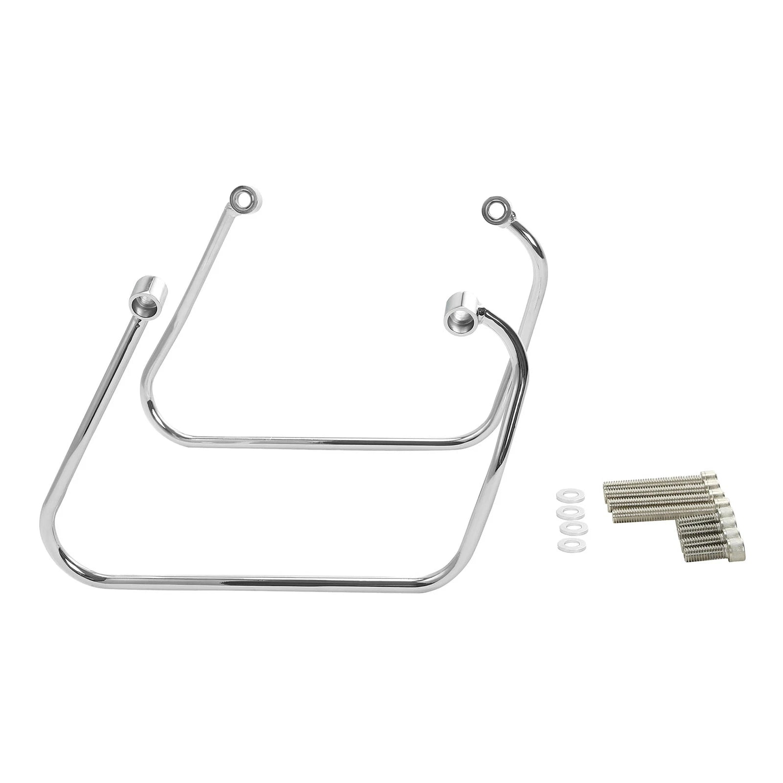 Chrome Saddlebag Support Bracket for Harley Softail Street Bob (2018–2024)