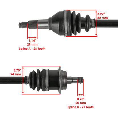 Caltric Front Left CV Joint Axle for Can-Am Outlander Max 1000 4x4 XMR (2016–2018)