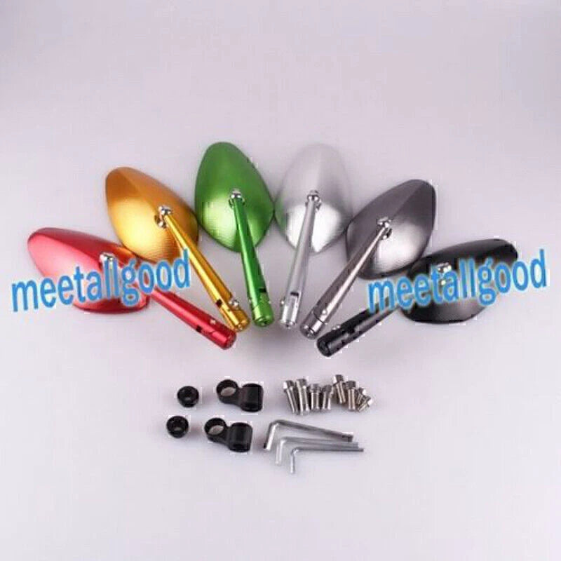 Universal Leaf Style Rear View Side Mirrors for Motorcycle (Left & Right)