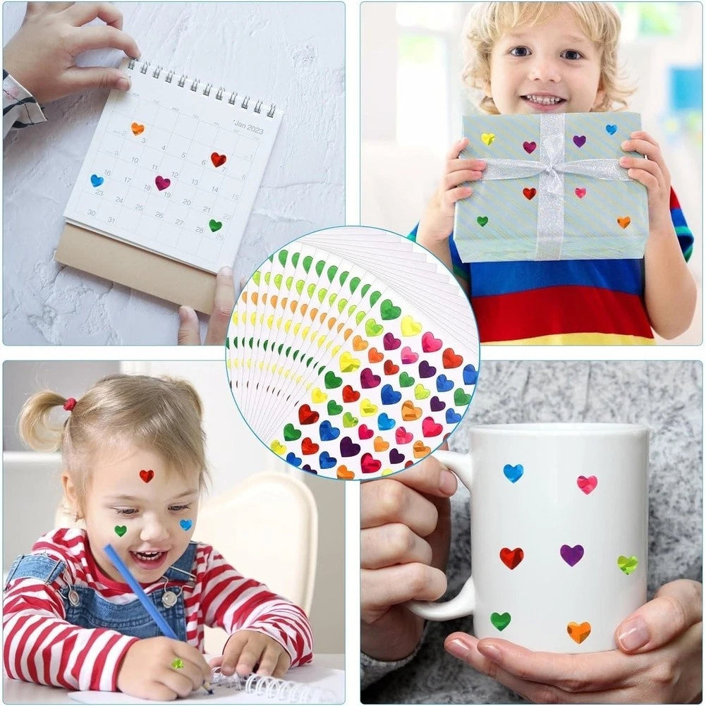 10 Sheets Multicolor Holographic Stickers for Reward Chart Usage