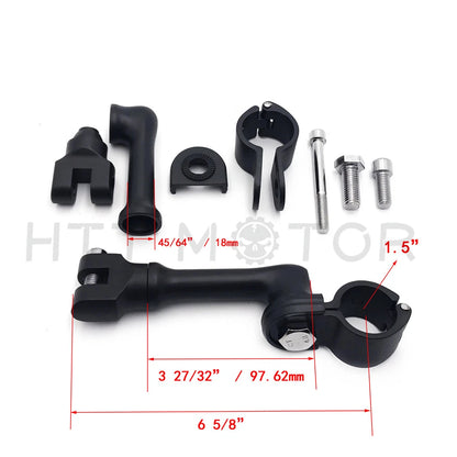 Footpeg Mounting Kit for Gear Skull (1.5", Chrome, Black)