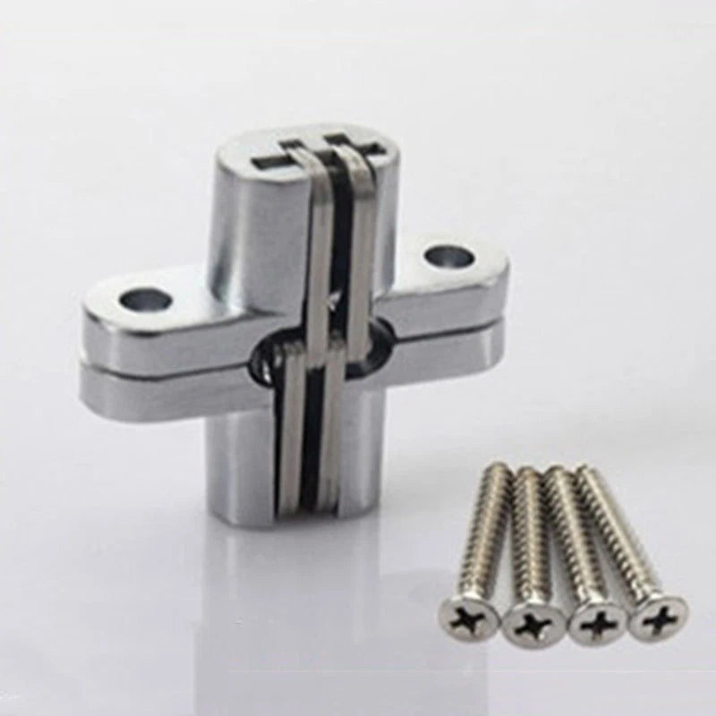 2X Invisible Cross Hinges for Cabinet Cupboard Doors