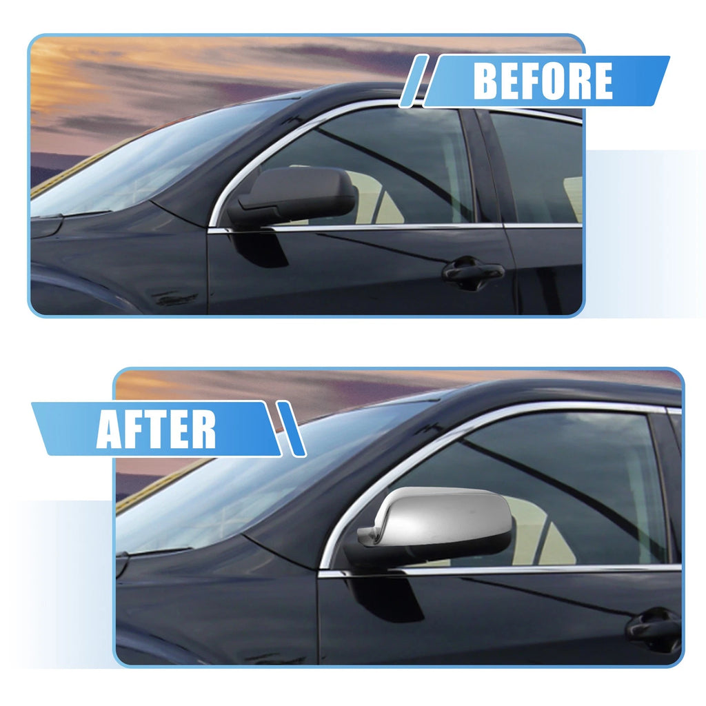 Mirror Covers Chrome Plated Top Half Pair for GMC Terrain (2010–2017)