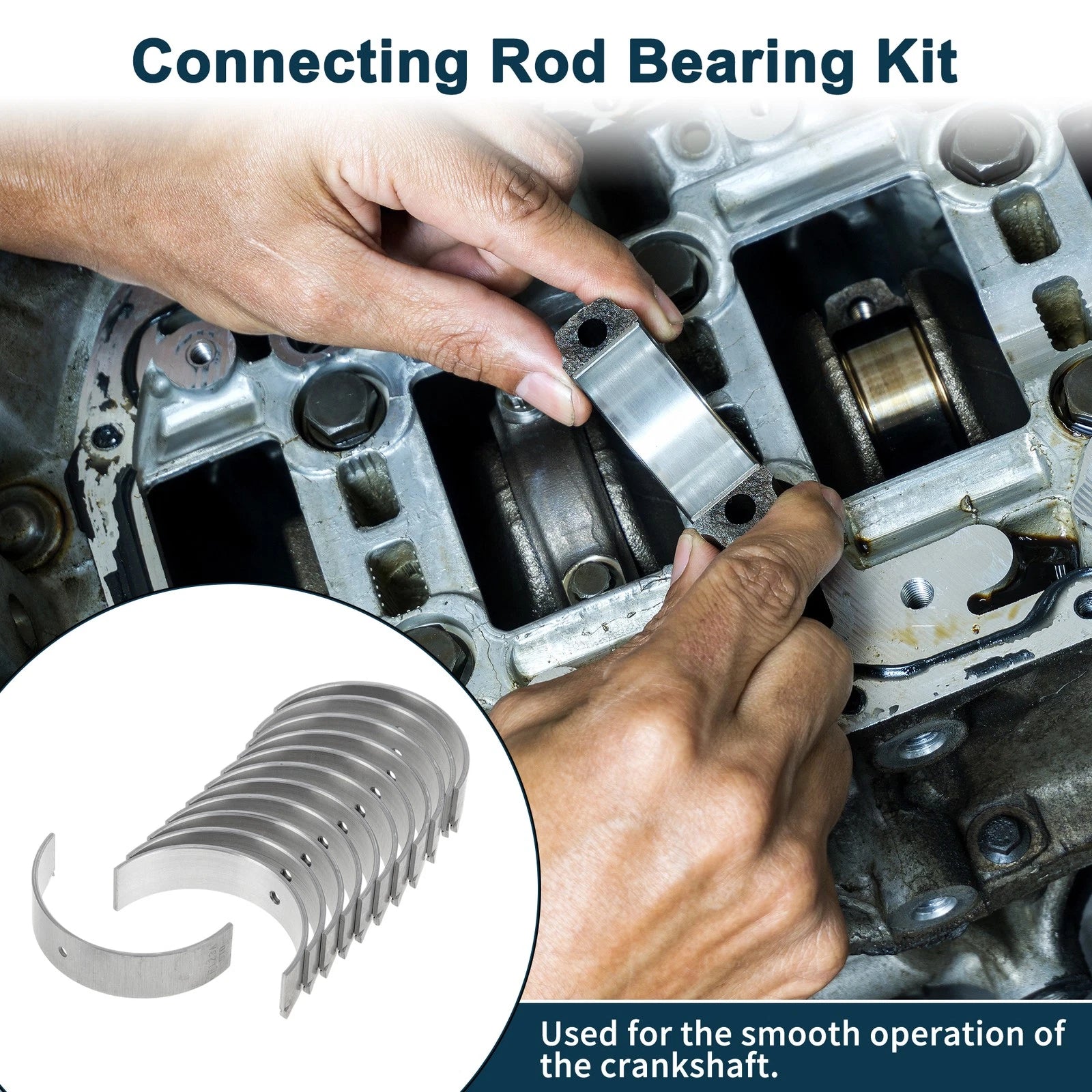 Rod Bearing Set Replacement Kit for Dodge Caravan 2001–2007 (12 Piece)