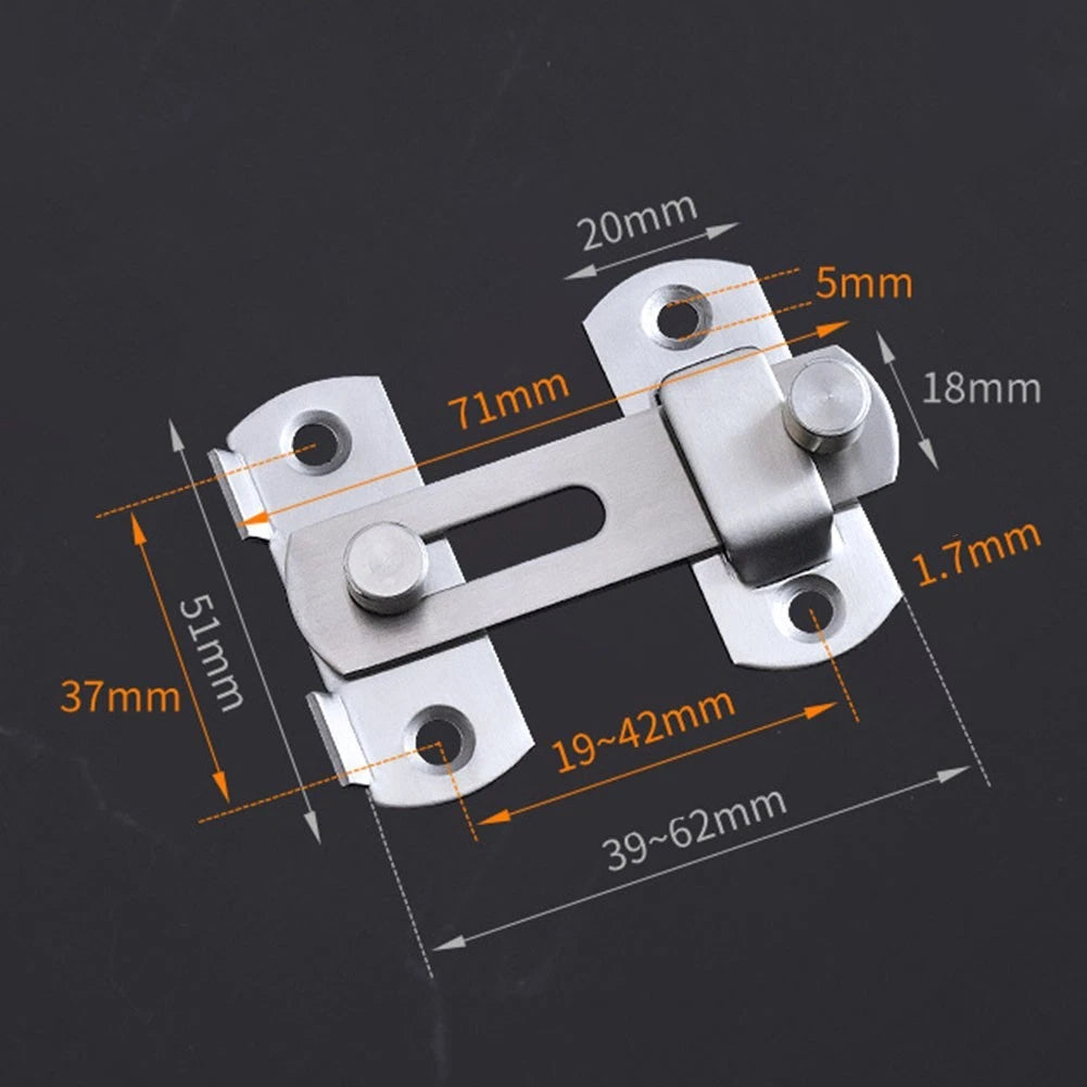 Stainless Steel Bolt Lock for Cabinet Wardrobe Door Security