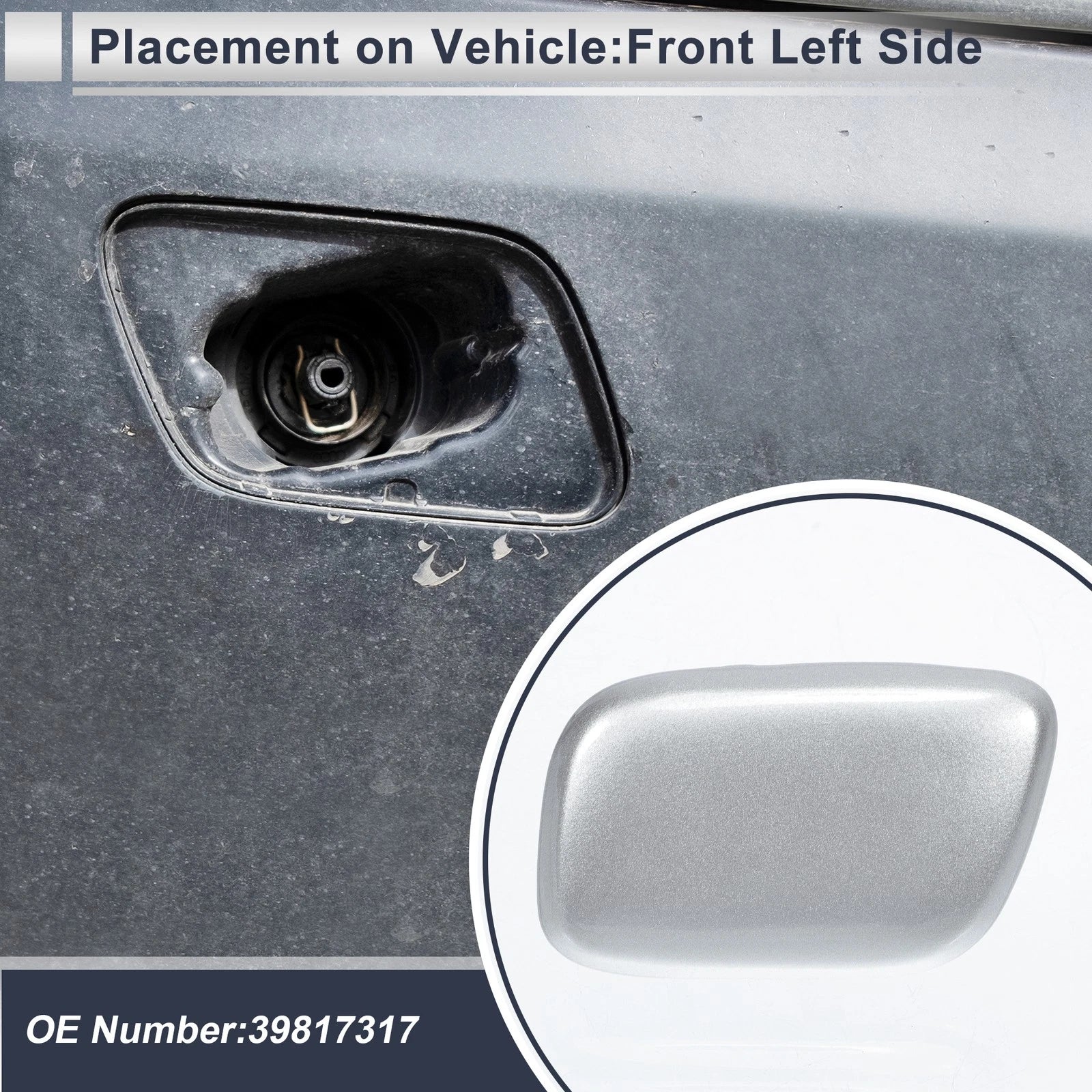 Bumper Headlight Washer Nozzle Cover Cap for Volvo S80 (2009–2015)