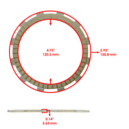Clutch Friction Steel Plates Replacement for Honda Shadow 700 VT700C (1984–1986)
