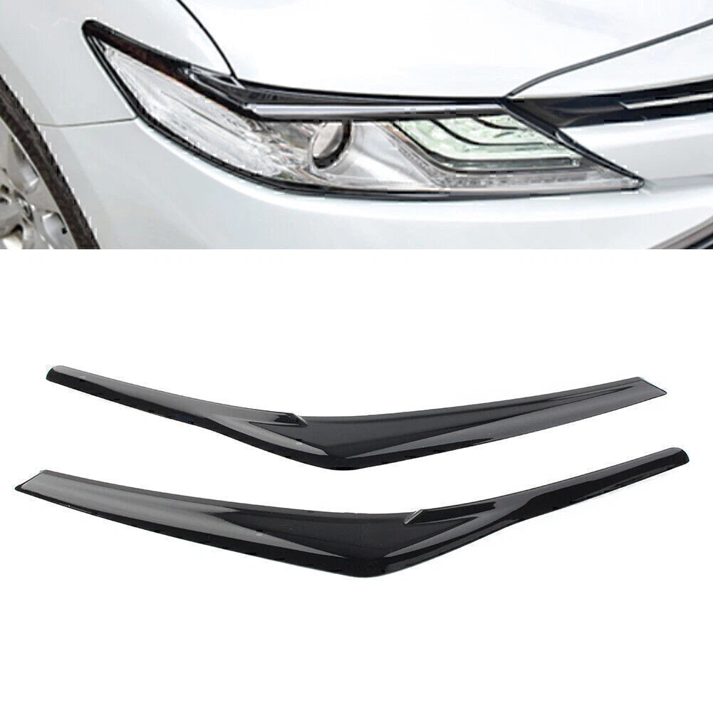 Black Headlight Eyebrow Trim for Toyota Camry SE XSE (2018–2024)