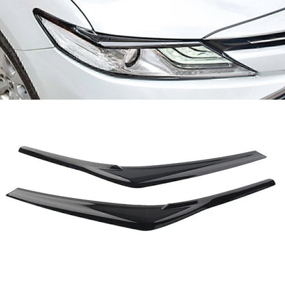 Black Headlight Eyebrow Trim for Toyota Camry SE XSE (2018–2024)