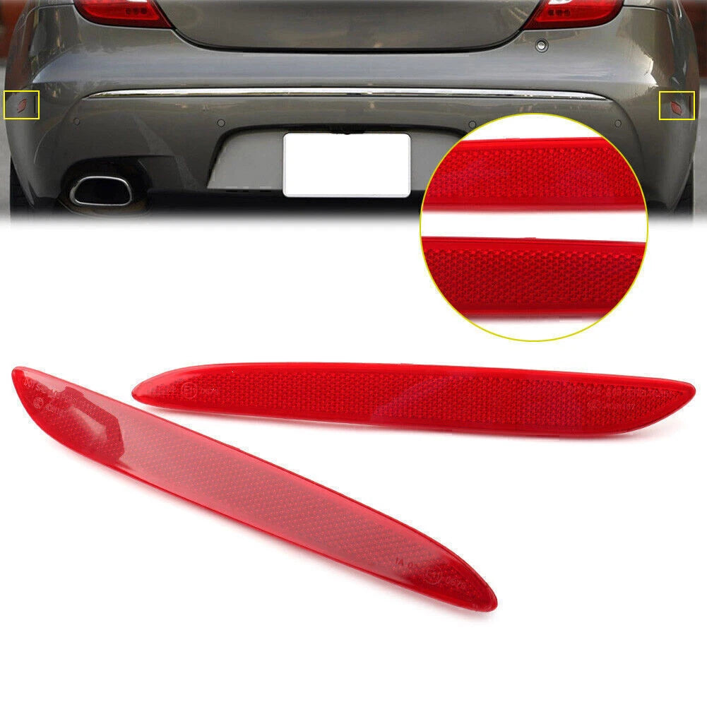 Pair Rear Bumper Trim Side Reflector for Jaguar XJ (2010–2017) C2D3557, C2D3558