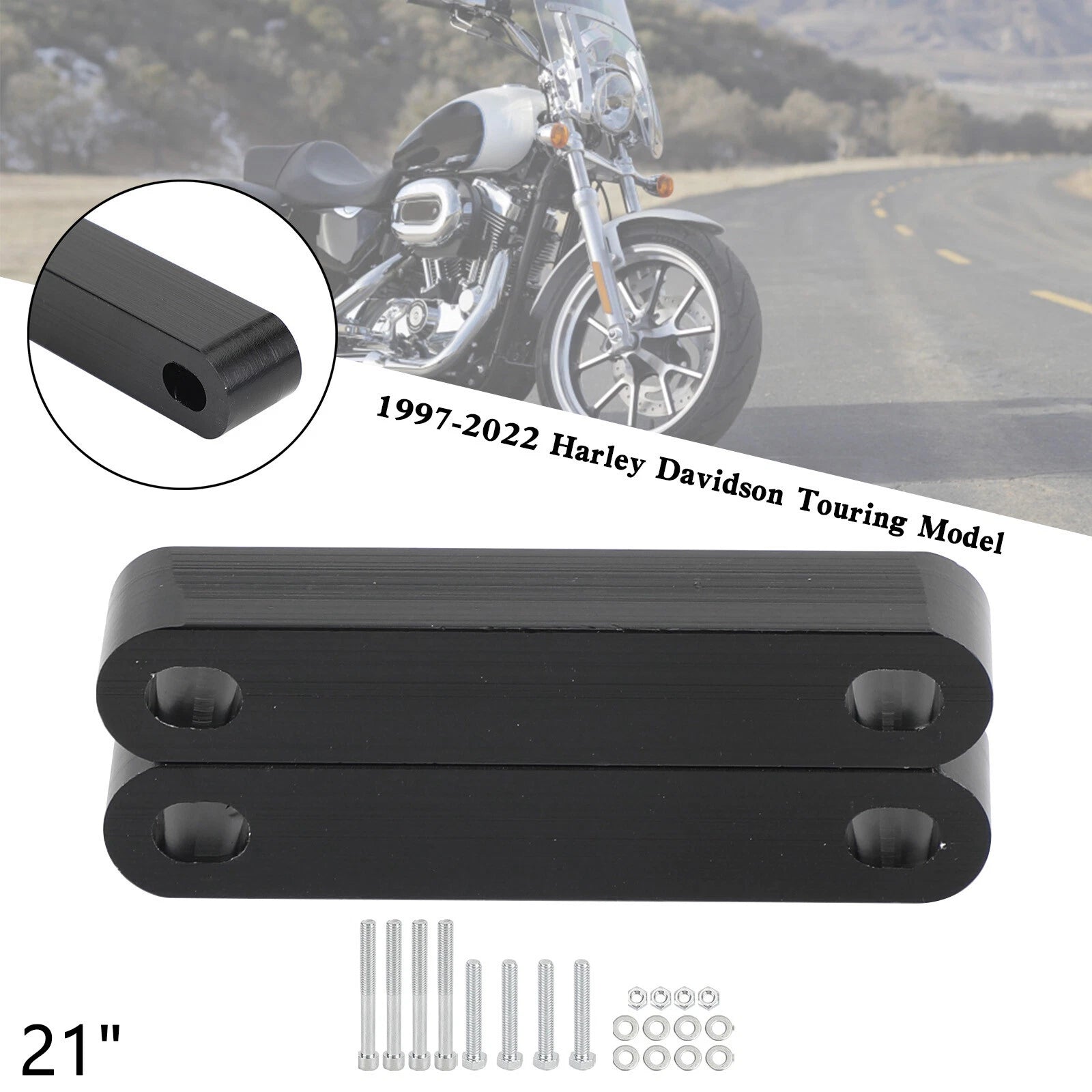 21" Front Fender Spacers for Harley Touring Electra Street Glide (1997–2022) T9