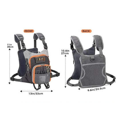 Water Resistant Fly Fishing Chest Pack with 2 Fly Box Accommodation