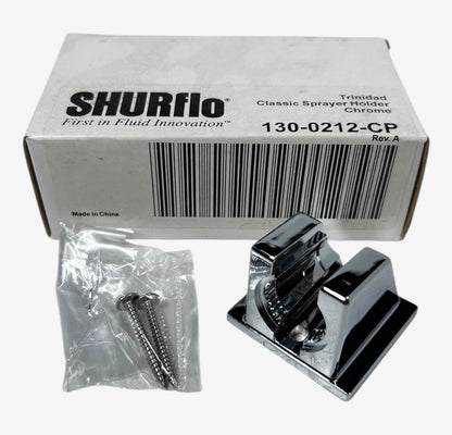 Set of 2 Chrome Classic Sprayer Holders for SHURflo 130-0212-CP
